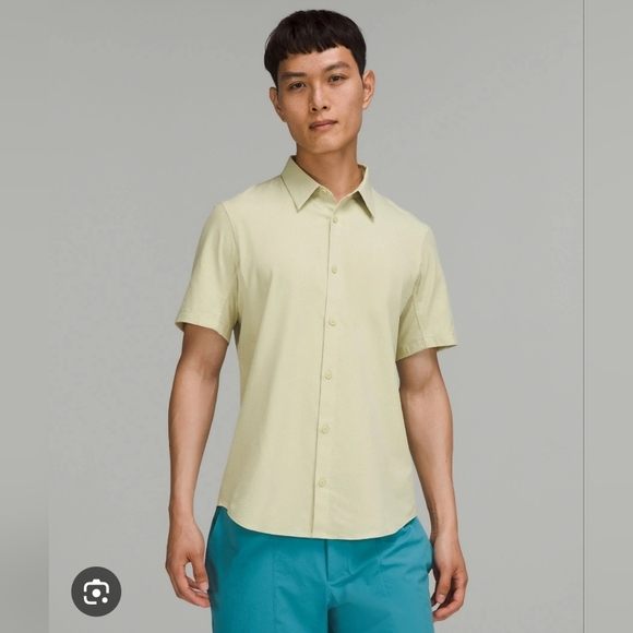 Lululemon Green Airing Easy Short-Sleeve Shirt Size L - Picture 1 of 4